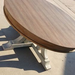 White & Brown Wood Coffee Table 