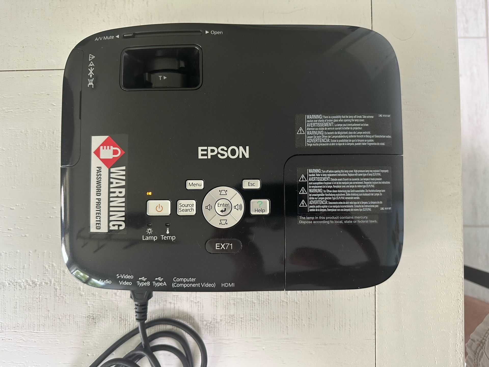 Epson LED projector -NEW 0.00 Hrs On LED lamp Bulb