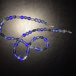 Blue Beaded Necklace 