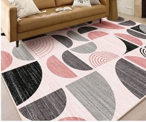 Pink and grey rug
