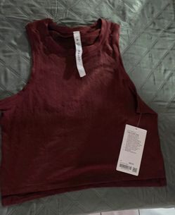 Lululemon Burgundy Crop Tank Top