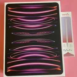 Apple iPad Pro 12.9” 6th Generation (M2 Chip / 2022 Model) 256gb with Pencil & Keyboard  (Apple Care + 03 / 2026) 