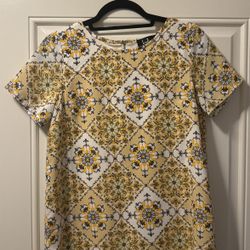 Yellow Print Dress