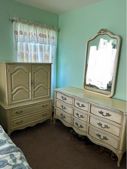 French Provincial Bedroom Set with Mirror