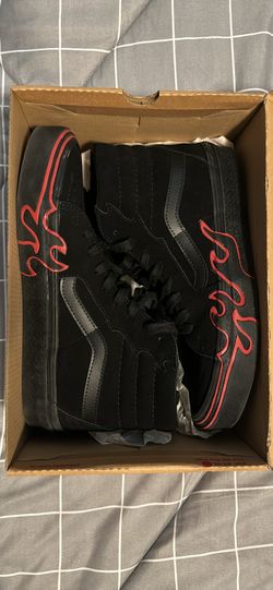 Vans high top skate flame
