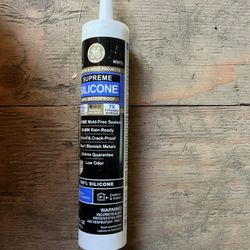 Supreme Silicone Caulk 10.1 oz Window and Door Sealant White