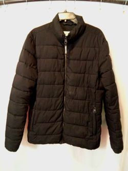 Calvin Klein Black Warm Puffer Jacket Coat Soft Insulated Breathable Pockets