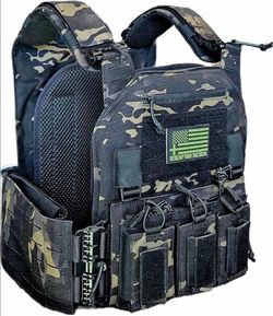 Redemption Crusader 2.0 Molle Quick Release Buckles Airsoft Vest With Adjustable Size Sides And Triple Pouch