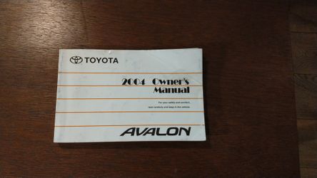 2004 Toyota Avalon owners manual