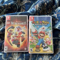 mario rabids kingdom battle and the incredibles nintendo switch SEALED NEW