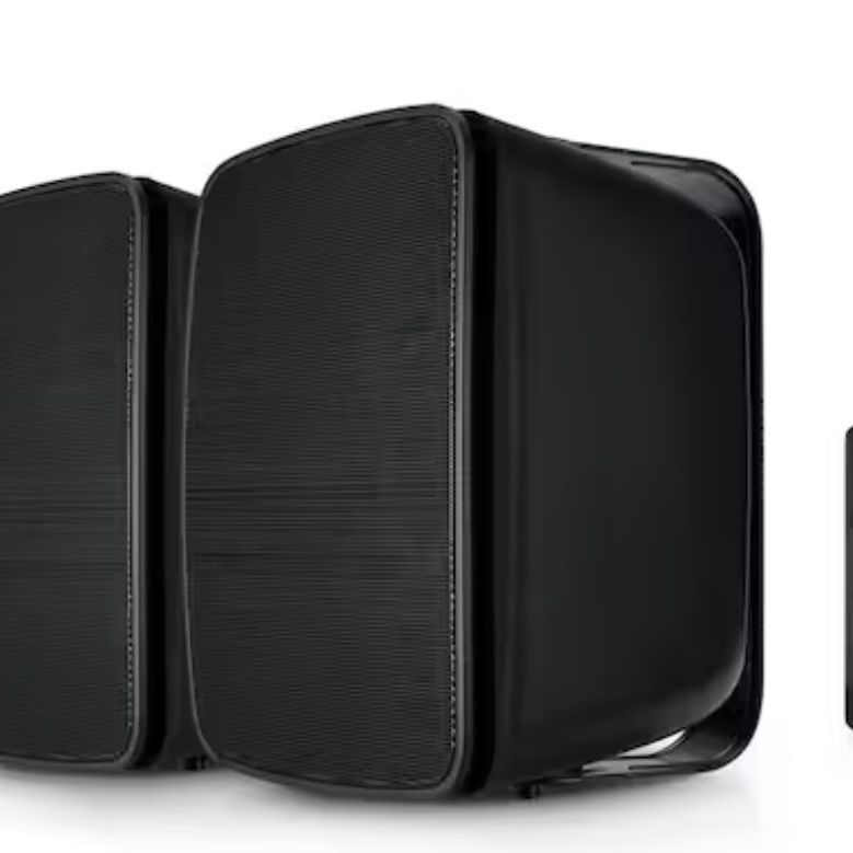 SoundPro by NAXA Dual Bluetooth Indoor/Outdoor Wall Mount Weatherproof Amplified Speakers