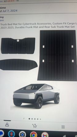 New TPE all weather truck bed mat for cyber truck. Custom fit cargo liner for Tesla cyber truck 2023–2025 durable truck mat and rear sub truck mat set