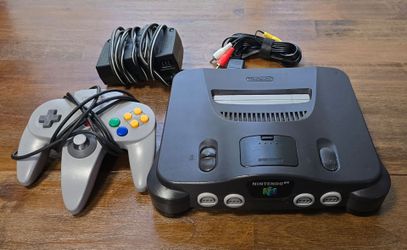 ​Original Nintendo 64 N64 System Package w/ OEM Gray Controller (Firm Stick) Cleaned