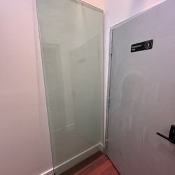 2 x large glass panels