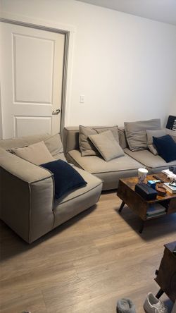 Goose down 3 piece sectional couch