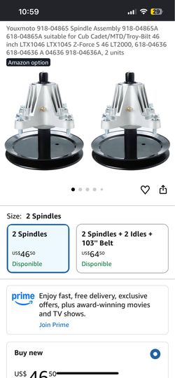 Spindle kit lawn mowers