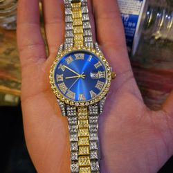 Mens Iced Out Cubic Zurconia Watch