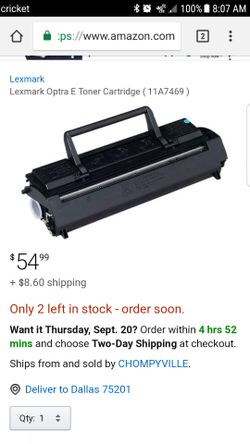 Lexmark toner cartridge