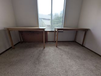 2x 2'x4' wooden tables