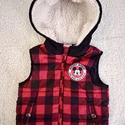 Disney Mickey Mouse Quilted Puffer Vest  Kids Size 3T