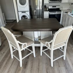 Kitchen Island Table With Chairs & Stools 