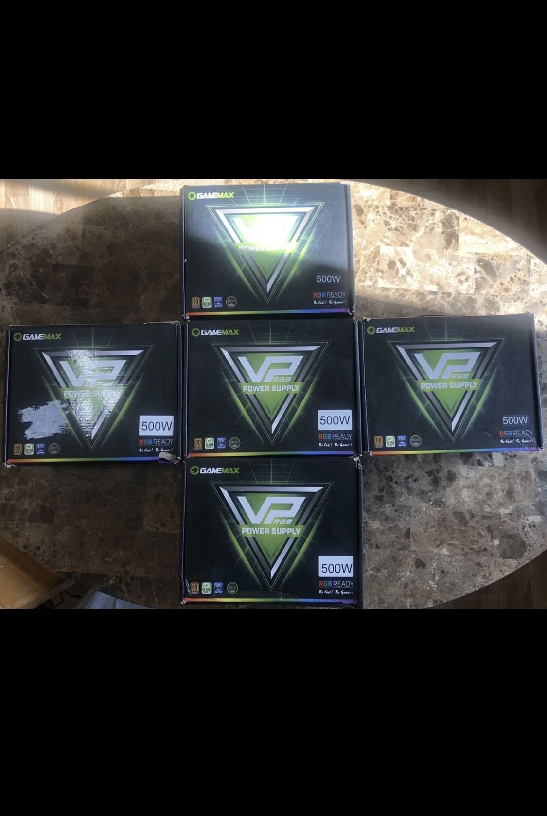 LOT Of 4 Game Max VP-500-RGB LED Lighting Semi Modular 80 Plus Bronze 500W