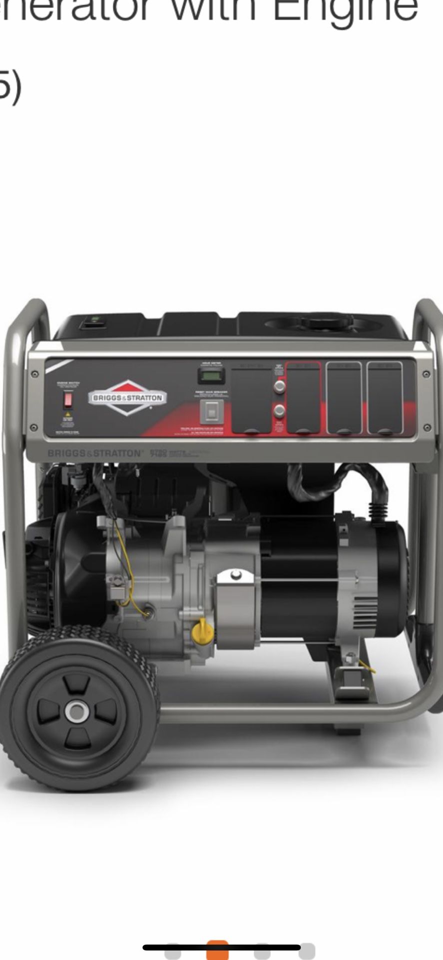 Brand new Briggs & Stratton 5,000-Watt Gasoline Powered Manual Start Portable Generator with Engine