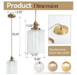 Gold Pendant Lights (2) NEW IN BOX