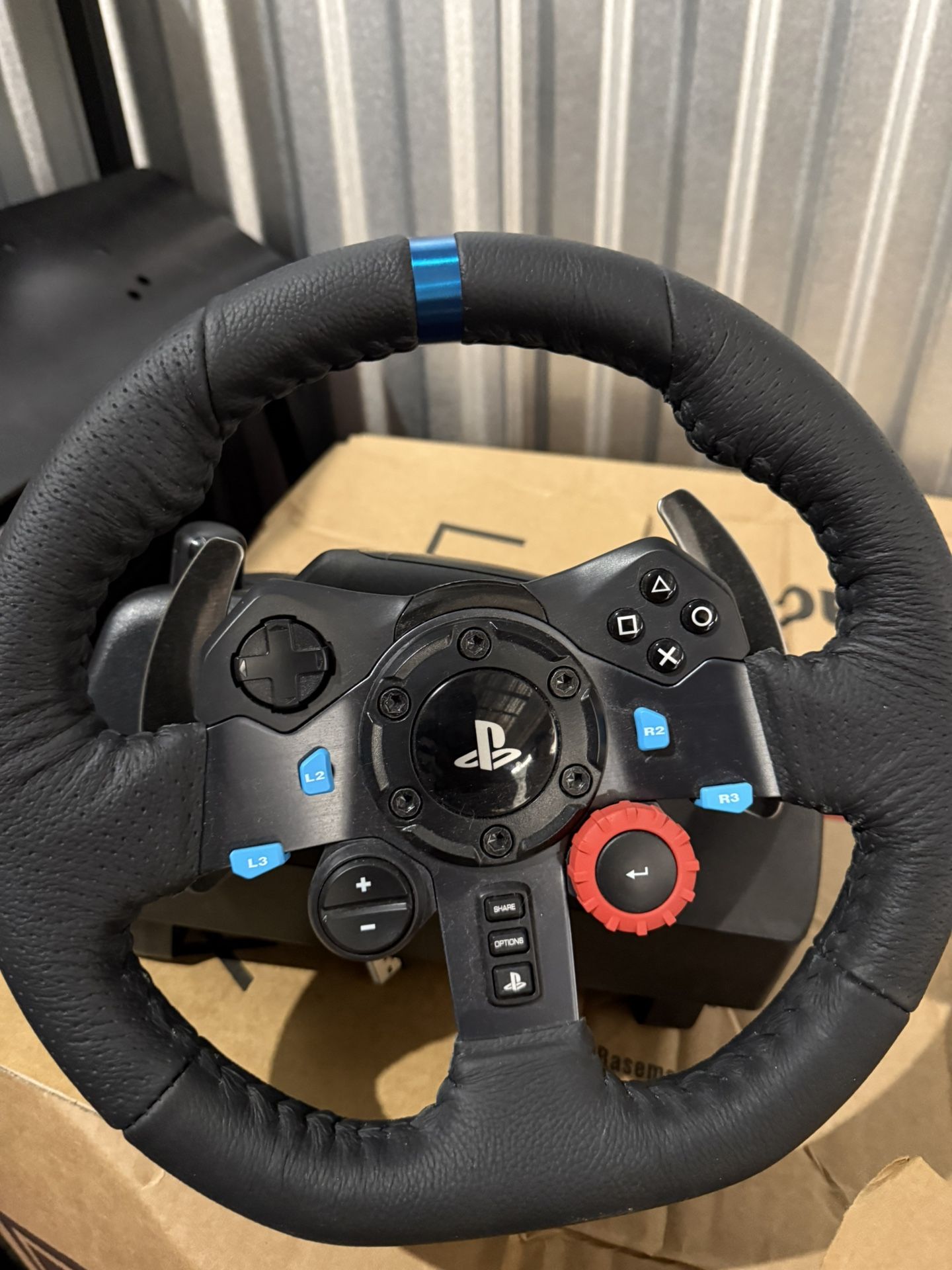 LogitechG29 Driving Force Race Wheel and Pedals with stand.