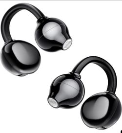 Bluetooth Clip On Earbuds Open Ear Wireless Headphones Bluetooth 5.4 Sports Earphones