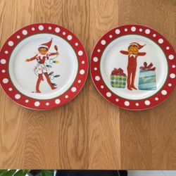 Elf On The Shelf Ceramic Plate Set Pottery Barn