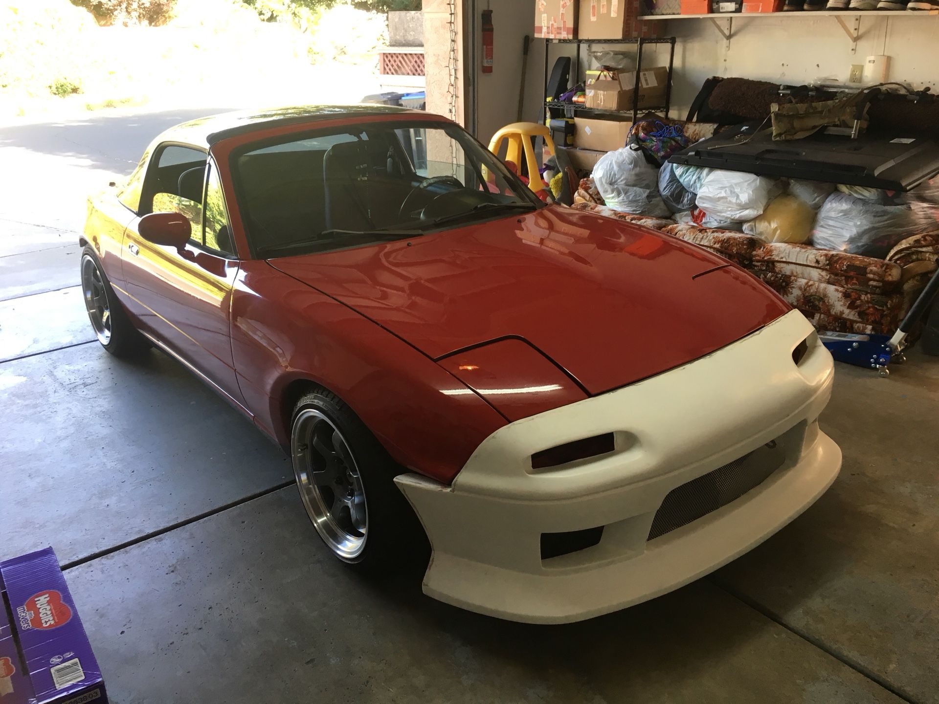 Miata chaser aero Bn style / ps duce body kit. Front bumper and rear bumper only