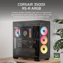 CORSAIR 3500X RS-R ARGB Mid-Tower PC Case Brand New In Box / Sealed