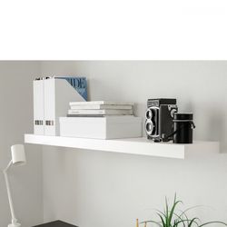 Wall shelf, white, 43 1/4x10 1/4 "