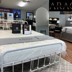 NEW Full Bed, Mattress & Mirror