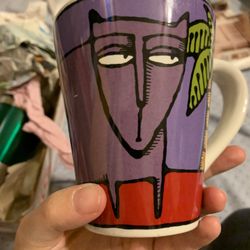 Cat coffee mug and coaster