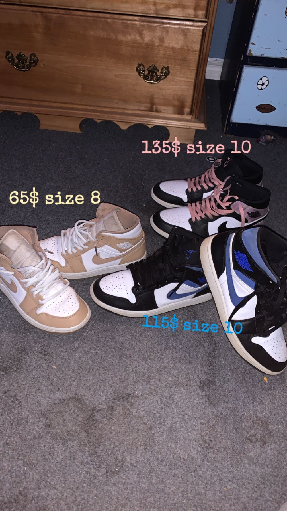 Jordan 1’s Size 10 And 8