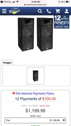 Yamaha concert speakers $799  For Both.