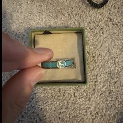 Authentic Gucci Ring - turquoise enamel and silver