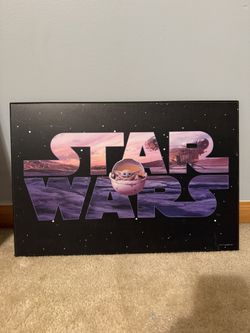 Star Wars Grogu Wooden Picture
