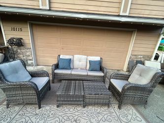 Wicker outdoor furniture