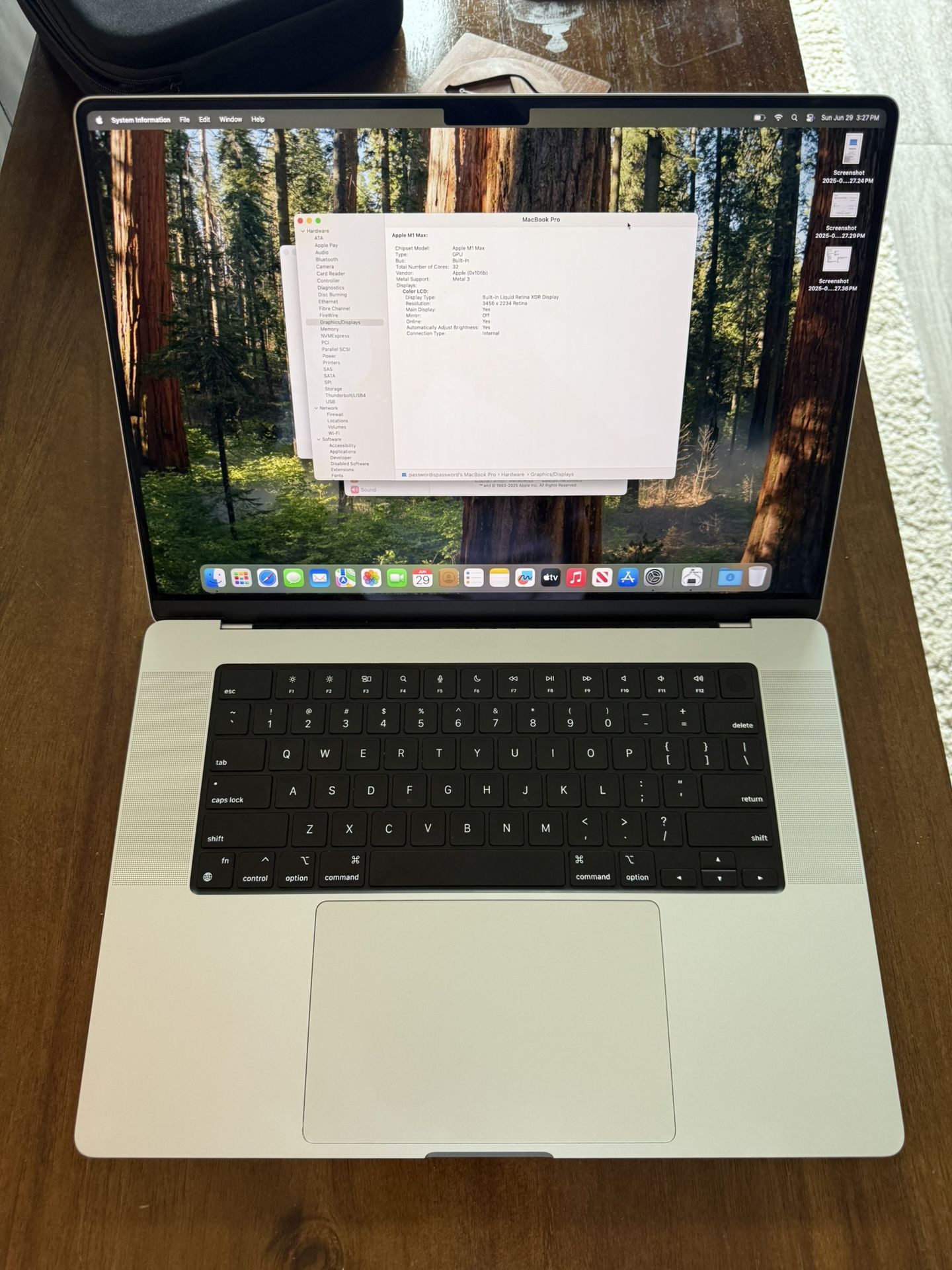 M1 Max 32 Core MacBook Pro 16 inch, 64GB Ram, 2TB SSD