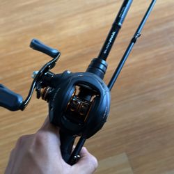 DMK baitcaster with a different size spool with Abu Garcia rod