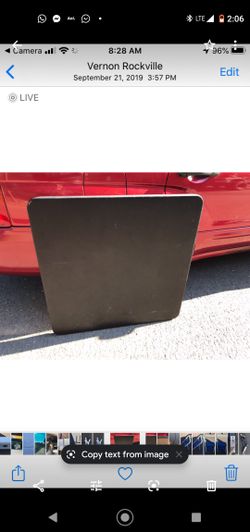 Black folding card table