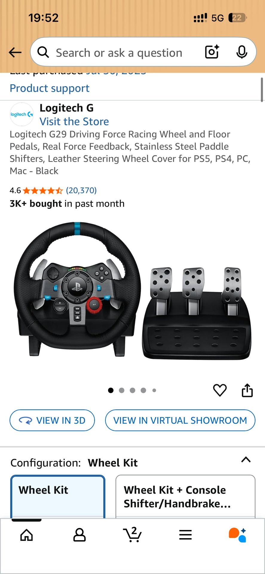 Logitech G29 Racing Wheel 