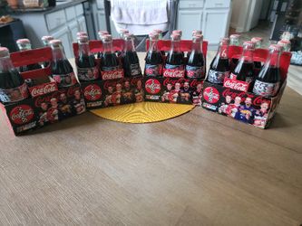 4- 1996 Nascar Coca-Cola 6 Pack 8oz Bottles