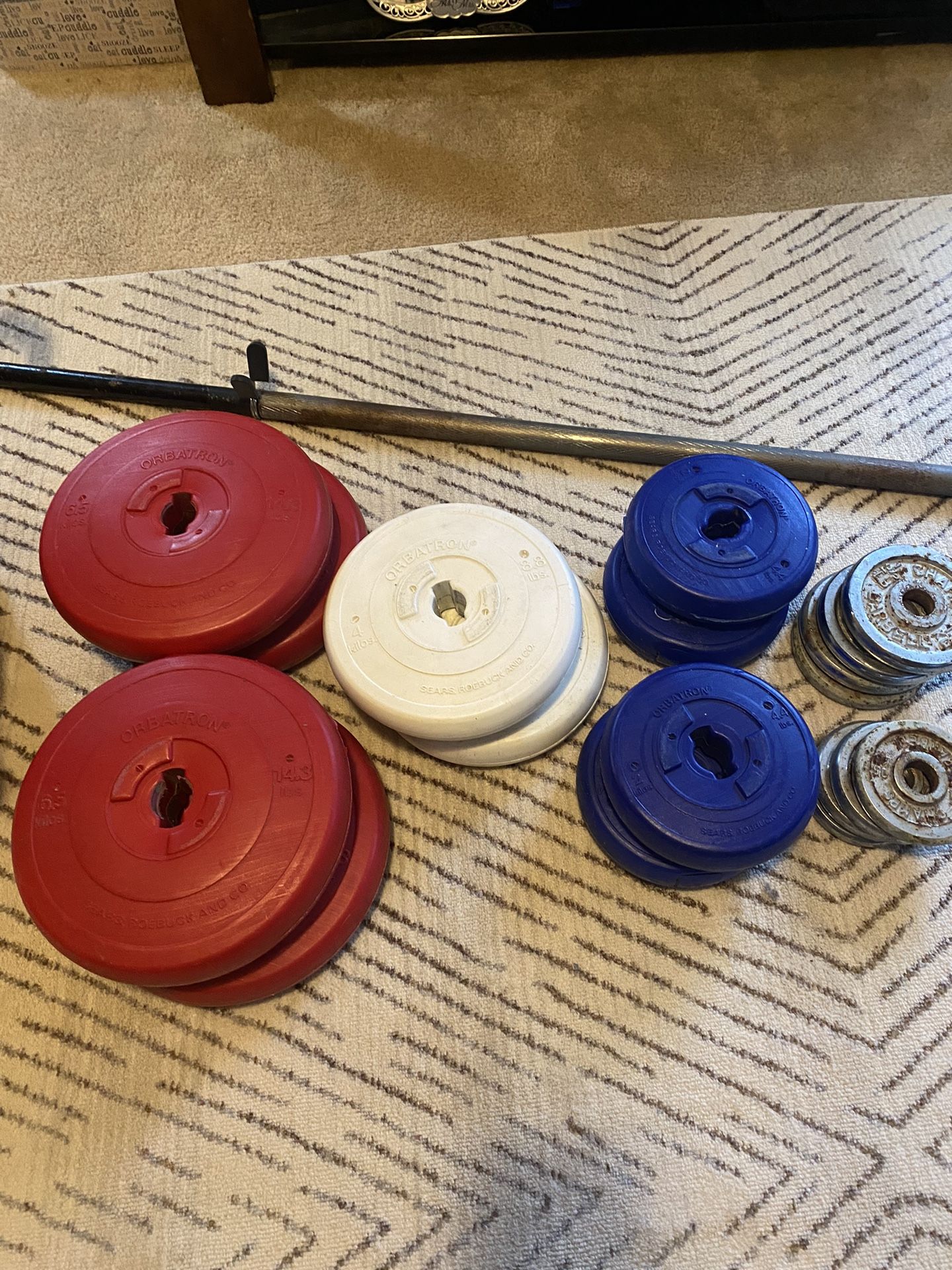 Bench Press Bar And Weights