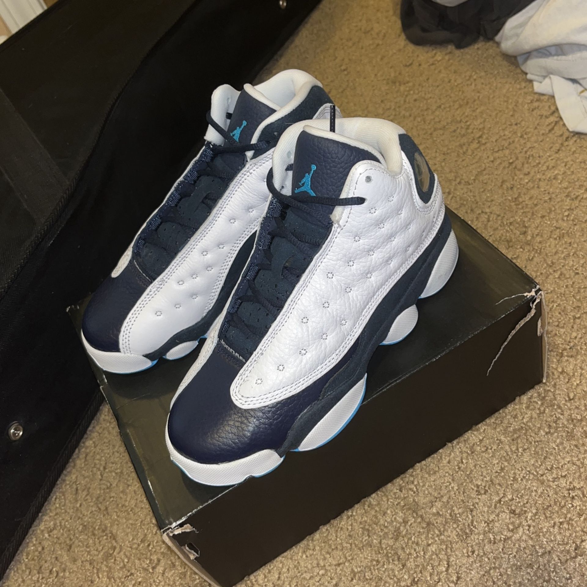 Air Jordan 13 Retro (White/DK Powder Blue) *GS*