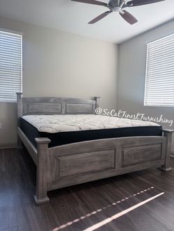 King bed and mattress