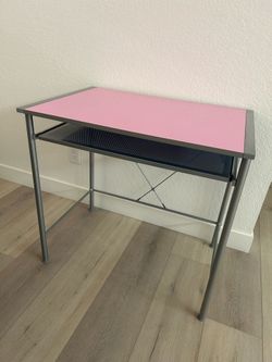 Pink/Blue Reversible Computer Study Desk